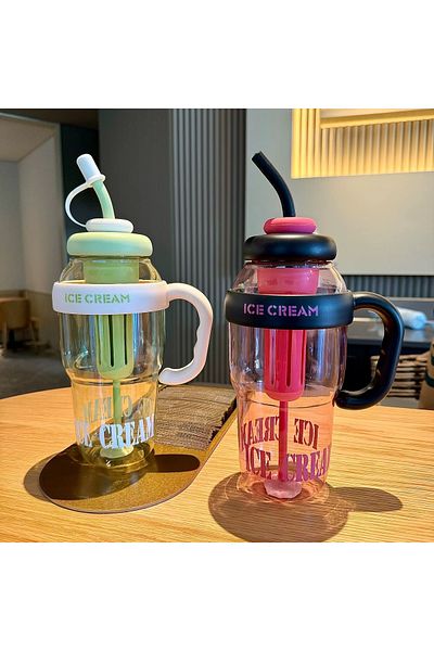 SUKILO 600ML Children's Water Bottle - Bpa Free, with Straw and Drip-Free