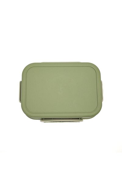 DNS Cutie pentru pachet copii, inox, 3 compartimente, capac transparent, 800 ml, verde HM5861