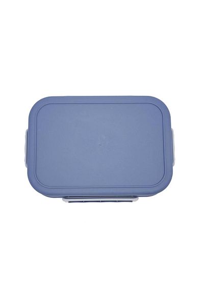 DNS Cutie pentru pachet copii, inox, 3 compartimente, capac transparent, 800 ml, albastru HM5861
