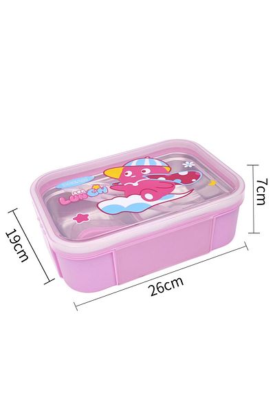 DNS Children's snack casserole, flip lid, for school, 760 ml, pink YSY5010-1