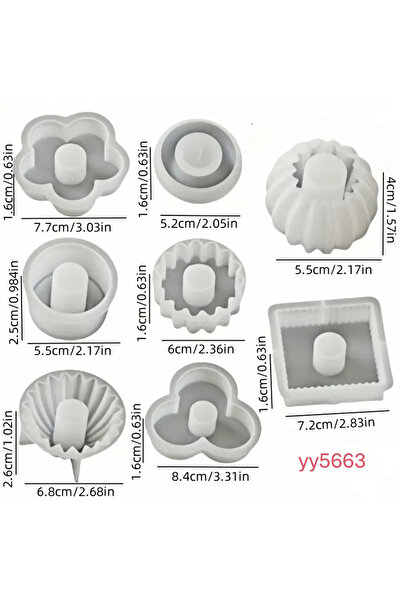 YOYOMOLD renkli geometrik mumluk silikon kalıp