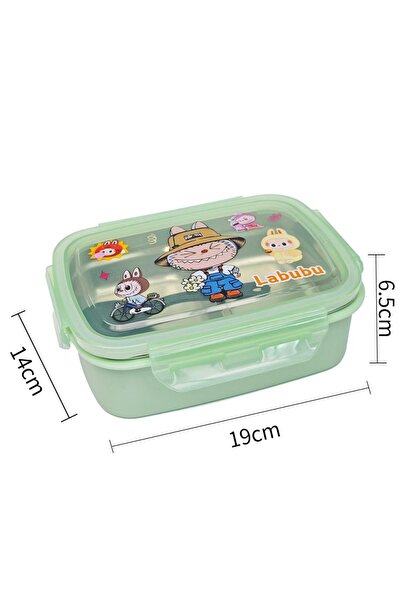 DNS Lunch box copii, caserola compartimentata din inox, 600ml, verde BY6008/2