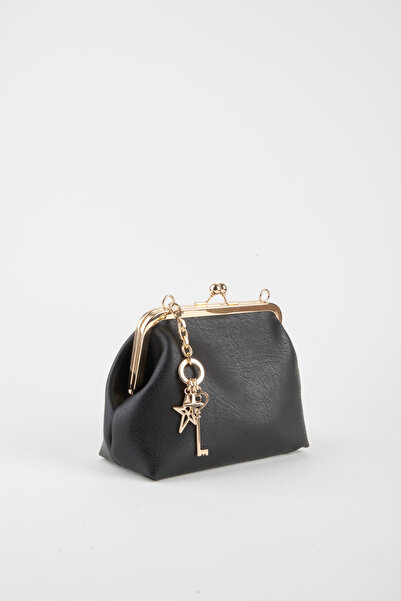 Vivaq Women's Black Key Charm Gift Scholarship Closure Lined Handbag and Shoulder Bag