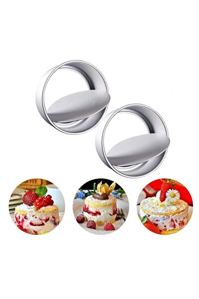 Generic قوالب كيك دائرية من Joyzzzz، قطعتان من قوالب خبز الجبن مقاس 4 بوصات م...