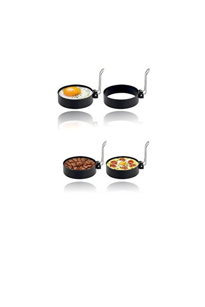 Generic مجموعة حلقات البيض، من الفولاذ المقاوم للصدأ، عبوة من 4 قطع للبيض الم...