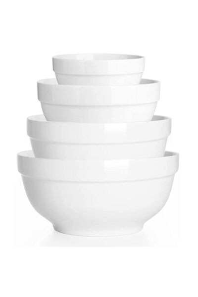 Generic أوعية تقديم من البورسلين، أوعية متداخلة 1890/1240/650/355 مل، مجموعات...