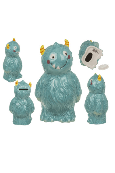 Out Of The Blue Seramik Kumbara Mavi̇ Canavar 17 Cm.- Savings Bank Blue Monster
