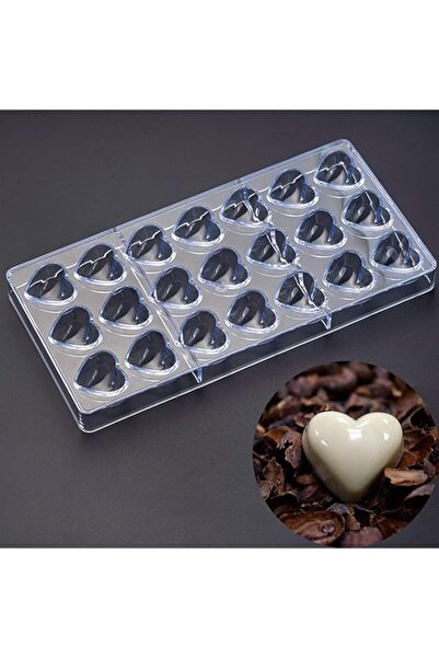 Generic Sweet Candy DIY Mold 21 Mini Heart Shaped Clear Plastic PC Handmade C...