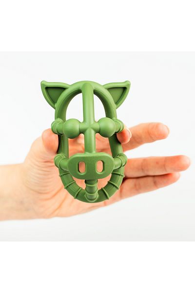 BabySnugg Silicone Teething Toy, Green Pig