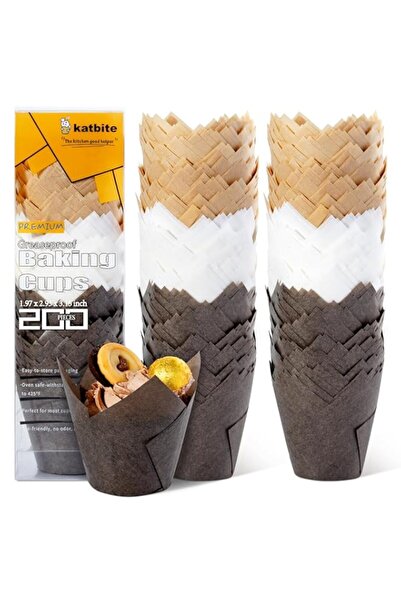 Generic katbite tulip cupcake Liners 200pcs, baking muffin cupcake linings ho...