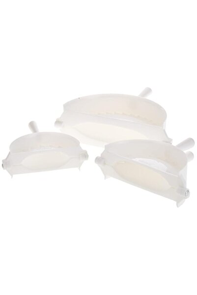 Generic مجموعة قوالب الزلابية الفاخرة، 3 قطع، أبيض PR592، مصنوعة من البلاستيك