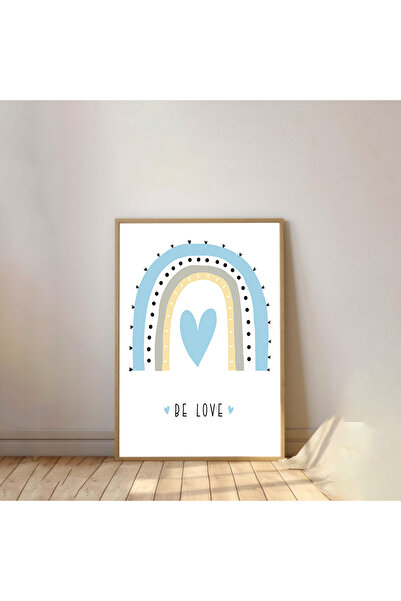 Dekorsiahome Pictură pentru cameră pentru copii cu rama din lemn dintr-o buca...