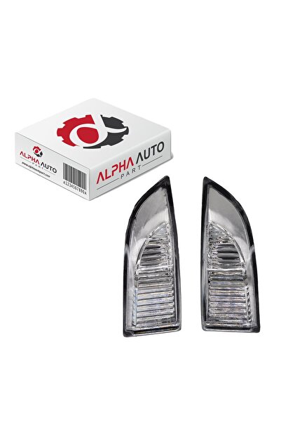 ALPHA AUTO PART Megane 3, Fluence için Ayna Sinyali Beyaz Sağ- Sol Set