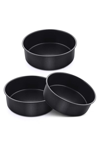 Generic مجموعة قوالب الكيك إي-فار 6 بوصة من 3 قطع، قوالب كيك دائرية صغيرة غير...