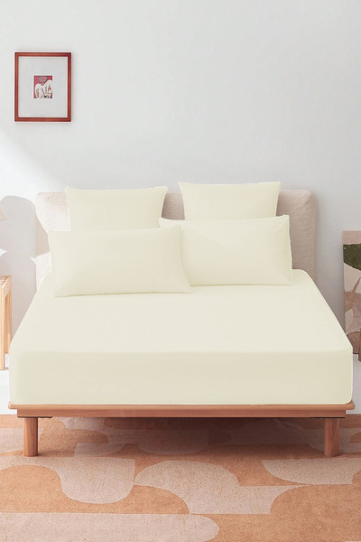 Owra Elastic Cotton Fitted Combed Sheet Single Double King Size Bed 100X200, 160X200, 180X200