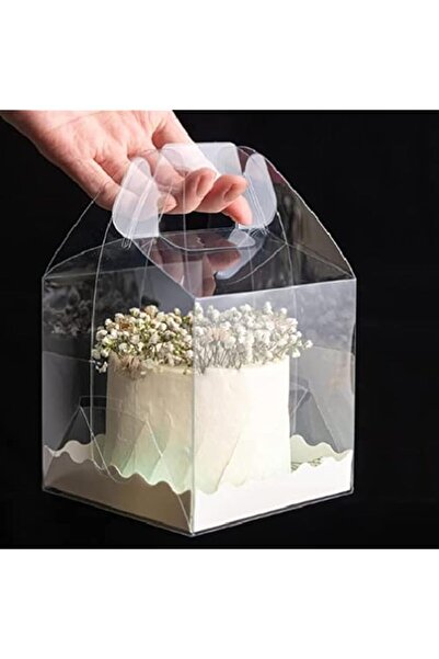 Generic علبة كيك شفافة من DZOZO، 10 قطع، علبة هدايا كيك شفافة، علبة خبز بلاست...