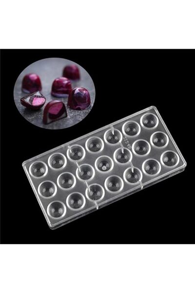 Generic قالب خبز SYXYSM ثلاثي الأبعاد نصف بيضاوي شفاف قالب شوكولاتة كبير الحج...