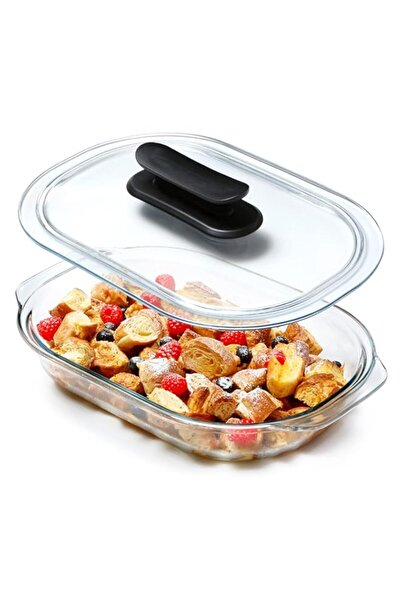 Generic وعاء خزفي زجاجي من نيوتري أبس، سعة 3 لتر، مع غطاء زجاجي، ومقبض سهل ال...