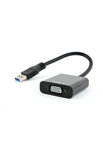 Gembird Adaptor AB-U3M-VGAF-01, USB 3.0 - VGA, 15cm, Full HD/60Hz
