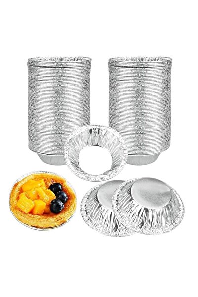 Generic YHCG ١٠٠ قطعة من قوالب المافن المصنوعة من رقائق الألومنيوم، وأكواب ال...