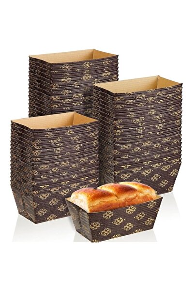 Generic قوالب خبز ورقية صغيرة من NALACAL، 50 قطعة من قوالب الخبز الورقية للاس...