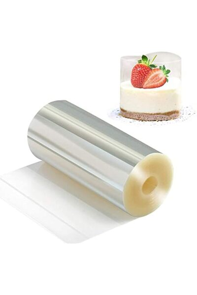 Generic طوق كعكة 4 بوصة، شرائح كعكة موس شفافة للخبز من الأسيتات DIY شرائط كعك...