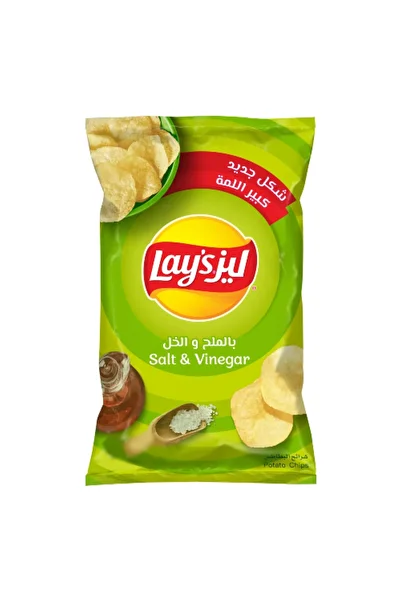 Lay's رقائق البطاطس ليز بالملح والخل، 155 غرام