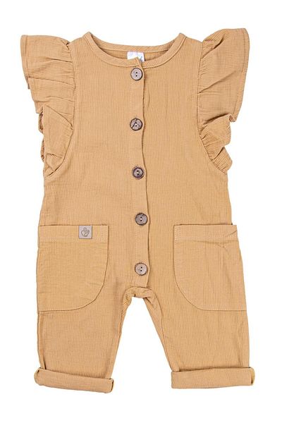 Kidaxi Ribbed Ruffle Baby Girl Jumpsuit