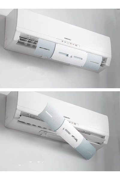 Yelajoy Length & Angle Adjustable Air Conditioner Deflector, Helps Cooling/Heating Air Circulation (White)