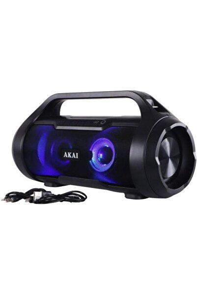 AKAI Portable Speaker ABTS-50, Bluetooth, water-resistant, FM Radio, USB, SD card (Black)