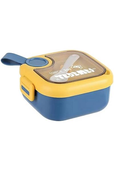 Twisoo Lunchmate Kids Cereal Lunch Box with Stainless Steel Bowl, Spoon and Plastic Scissors - Doubl