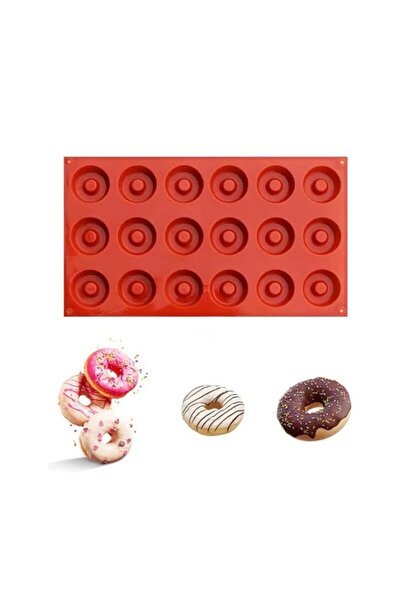 Generic قالب دونات من السيليكون من YMPEKA لخبز صينية دونات صغيرة ذات 18 تجويف...