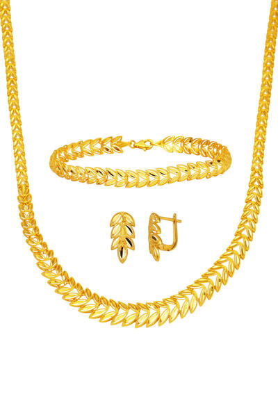 Bilezikci Altın Başak Taşsız Düğün Seti