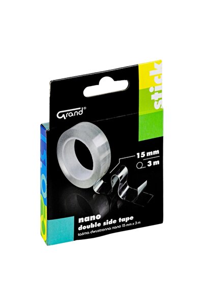 NN Banda dublu adeziva siliconica nano Grand 130-1955, 15 mm x 3 m, Transparent