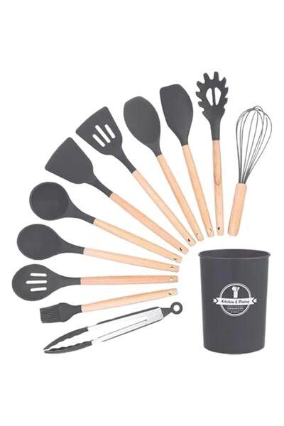 Generic HALAMODO 11-Piece Cooking Utensils Set With Wooden Handles Metal Cont...