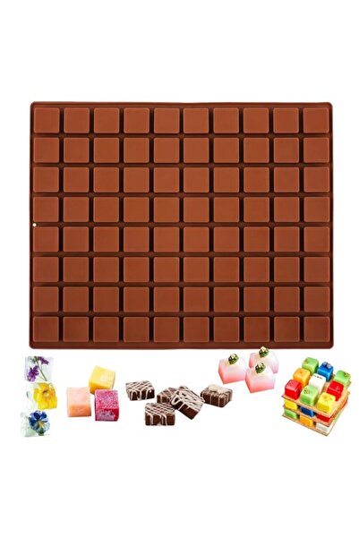 Generic قوالب حلوى سيليكون مربعة الشكل من ساكولا، مكونة من 80 تجويفًا، مثالية...