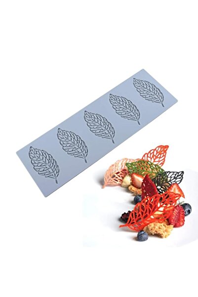 Generic قالب حلوى على شكل ورقة مجوفة من QLINLEAF، قالب سيليكون ثلاثي الأبعاد ...