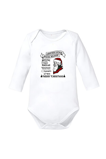 OEM Body copil alb Merry Christmas alb bumbac mărimea 68