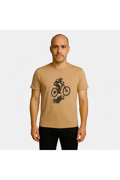 Ziege Bicycle printed men's t-shirt