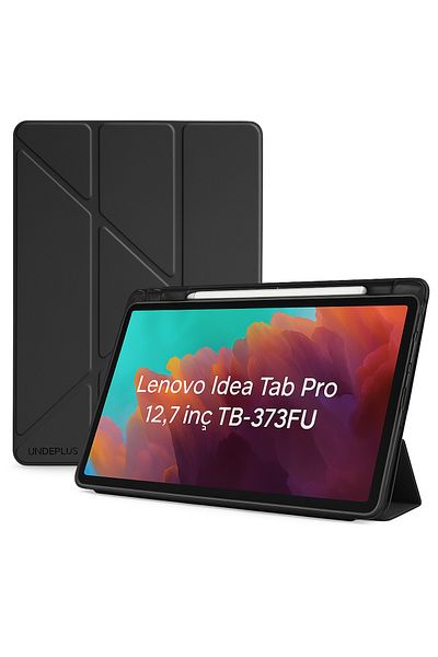 UnDePlus حافظة Lenovo Idea Tab Pro مقاس 12.7 بوصة TB-373FU ثلاثية الطي مع حجرة للقلم