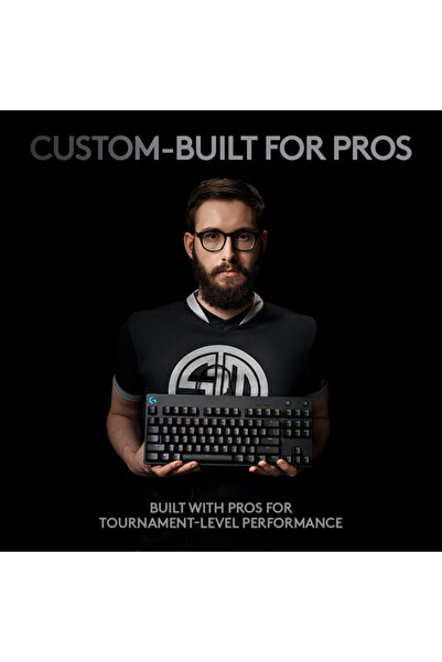 logitech G Pro Mechanical Gaming Keyboard, RGB Lighting, GX Blue Switch (Black)