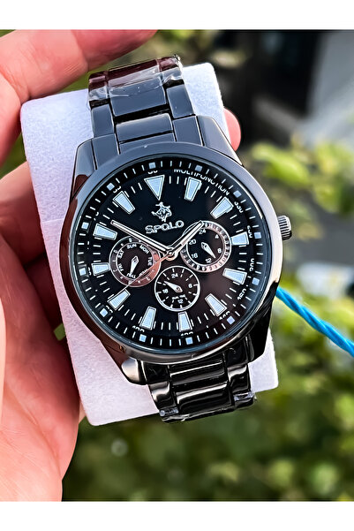 S.POLO New Sports Model Black Color Men's Watch Bracelet with Gift Father's D...