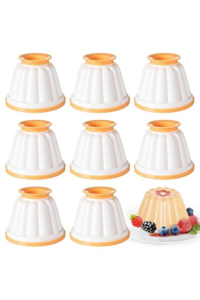 Generic 8 PCS Pudding Moulds with Lids, Mini Jelly Pudding Cups for Baking, N...