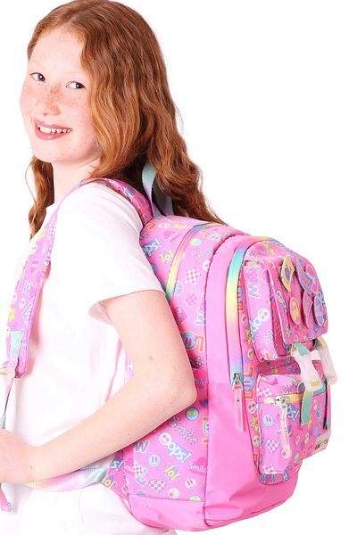 ELATAE Waterproof Fabric Girl's Multi-Eye Orthopedic Back School Bag L5237