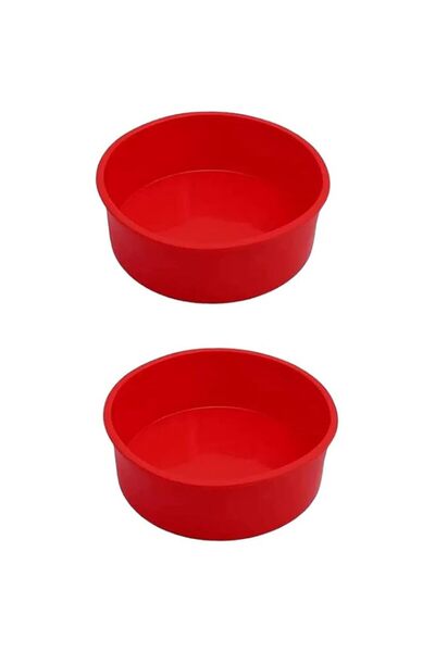 Generic قوالب كيك سيليكون من ريكاجو، قطعتان، مقاس 6 بوصات، للخبز، صينية خبز ك...