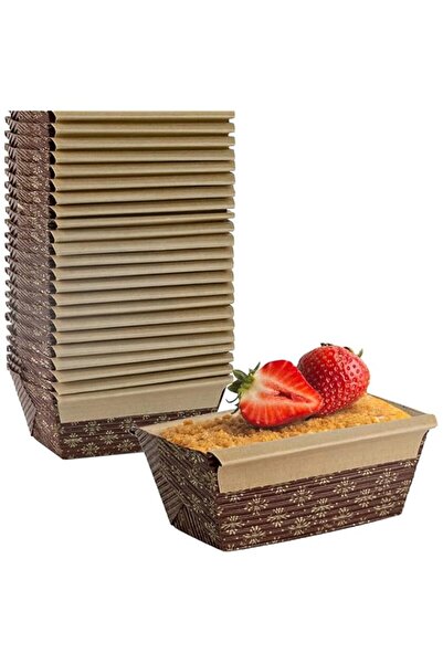 Generic عبوة من 25 قالب خبز ورقي، قالب خبز ورقي للاستخدام مرة واحدة، قوالب خب...