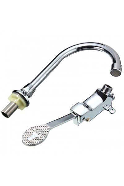 RAY Baterie cu actionare pedala,pipa gat lebada,racorduri cu piulite bronz