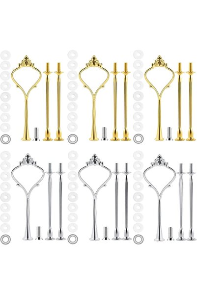 Generic UPTO 6 Set Tiered Tray Hardware for Cake Stand Mold Crown 3 Tier Cake...