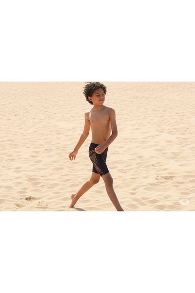 SPEEDO Costum de baie pentru băieți Plmt Jam-mer negru-portocaliu