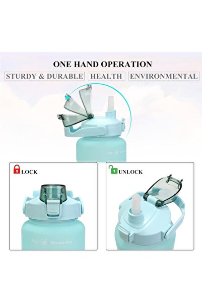 SUKILO 3 Pcs Water Bottle - Motivational Water Bottle